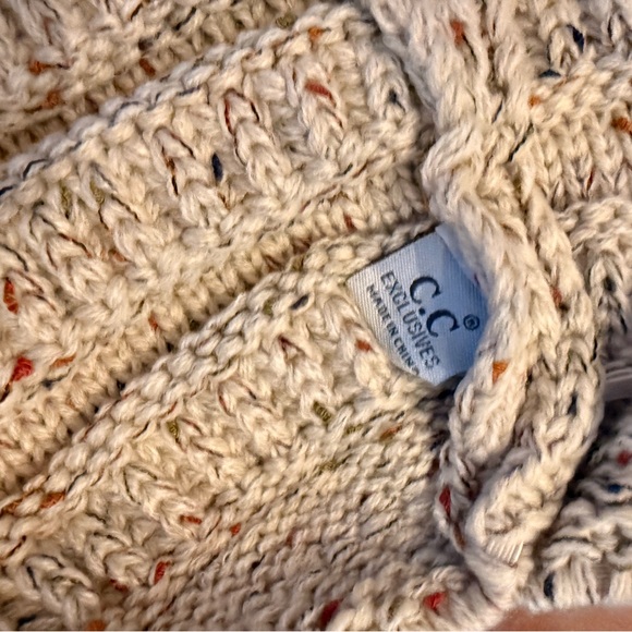 NWOT CC Knit Ponytail Beanie and Headband Set - Picture 7 of 8